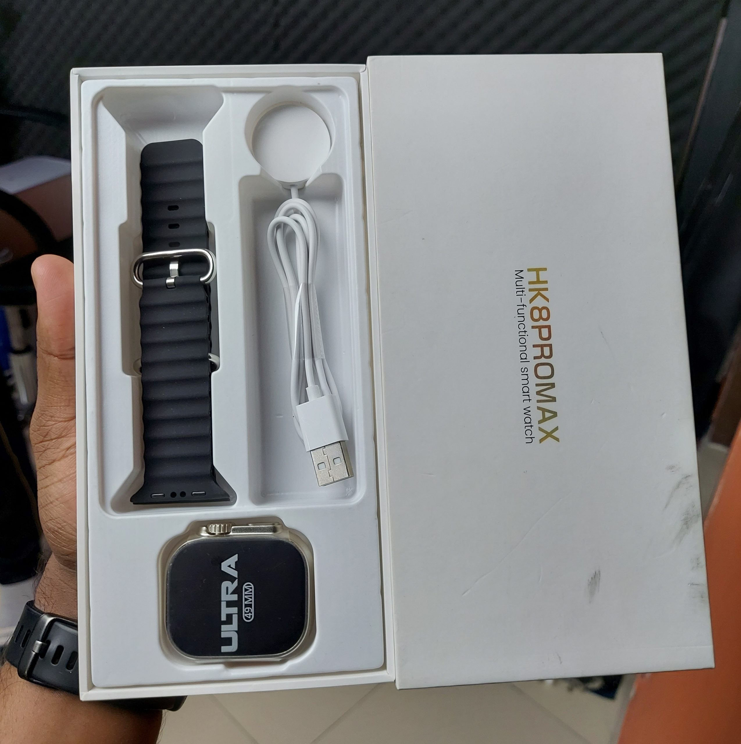 HK8 Pro Max Ultra AMOLED Display Smart Watch – Black Color