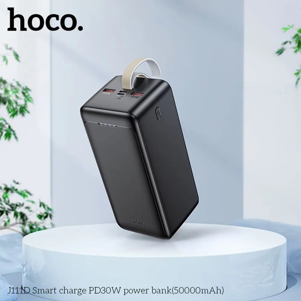 HOCO J111D PD30W Power Bank (50000mAh) – Black Color