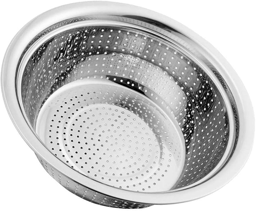 Multipurpose Jali/Colander/Strainer/Hole Bowl,Steel Rice Jali Bowl